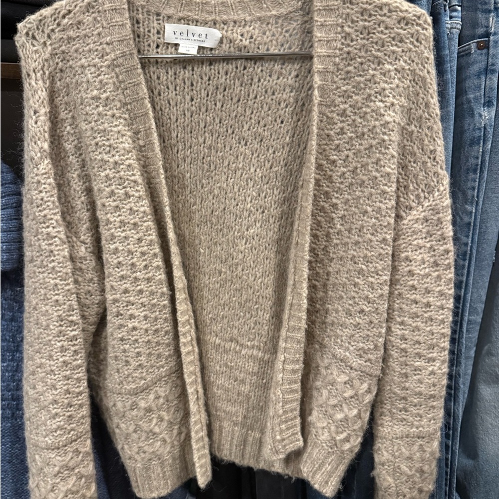 Velvet Women's Tan Cardigan Sweater